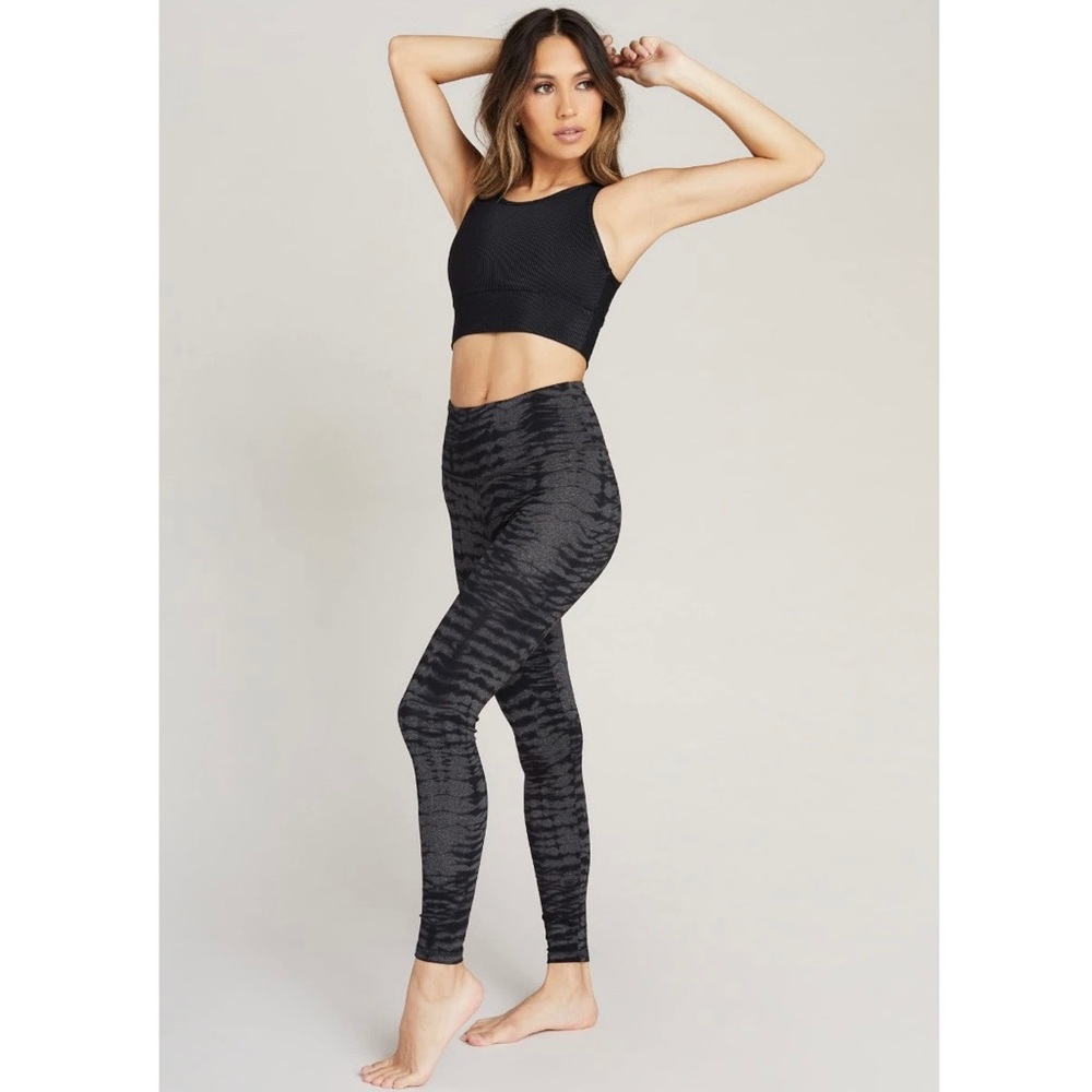 Women's High-Waist Black Patterned Leggings